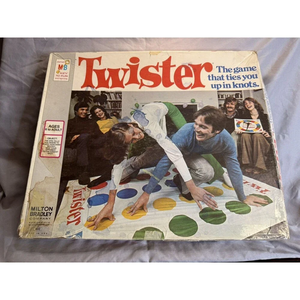 Vintage 1966 Milton Bradley Board Game Twister NO. 4645